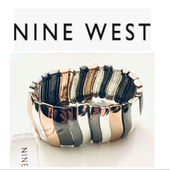 Nine West Tritone metal cuff bracelet - Picture 1 of 5